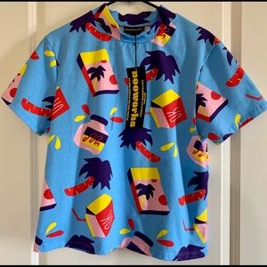 Mock Neck Snacks Tee